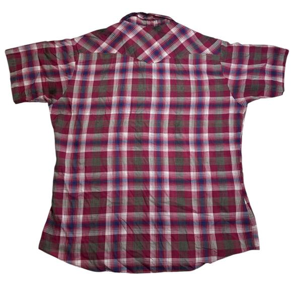 VTG Western Plains Trading Co. Men’s Large Short Sleeve Pearl Snap Shirt Western - Picture 4 of 5